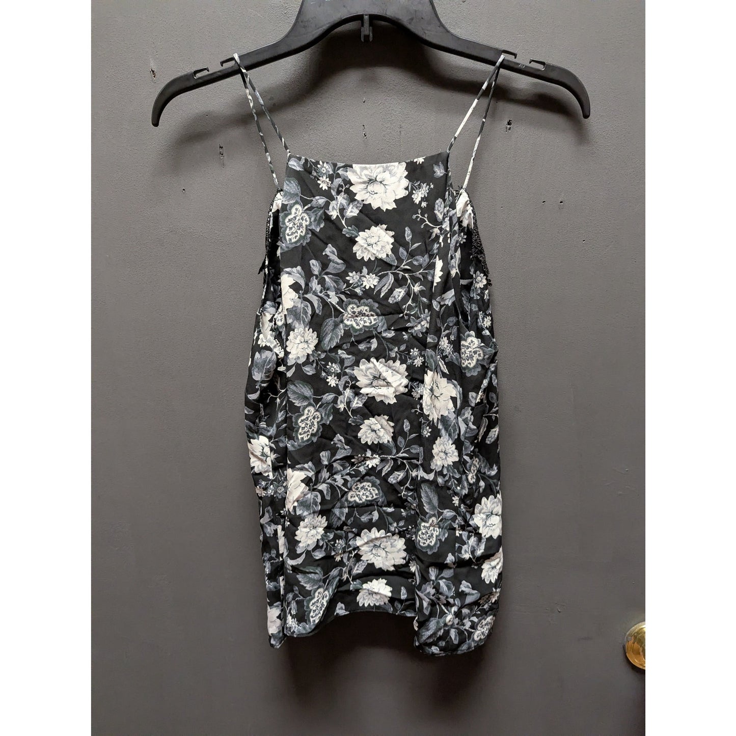 WAYF NWT Black White Lace Front Top Medium Layering Summer Casual Festival Boho