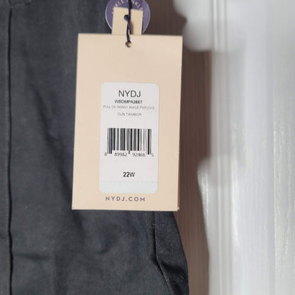 NYDJ Pull on Skinny Ankle Pintucks Size 22W women's PLUS Jeans Tambor