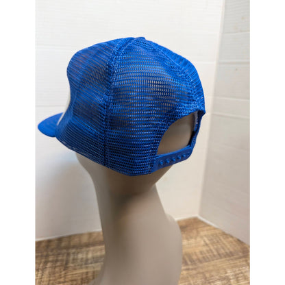 Vintage Musky Madness Blue White Trucker Snapback Baseball Cap Hat Y2K