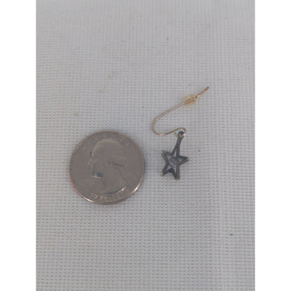 Vintage Y2K Celestial Star Fishhook Earrings Indie Sleaze Grunge Gothic Jewelry