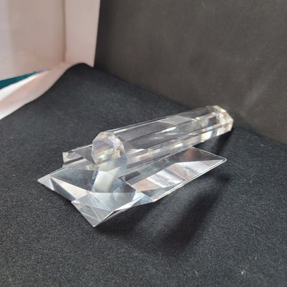 Architectural crystal glass sculpture VINTAGE MCM 80s City Skyline Ultra Modern