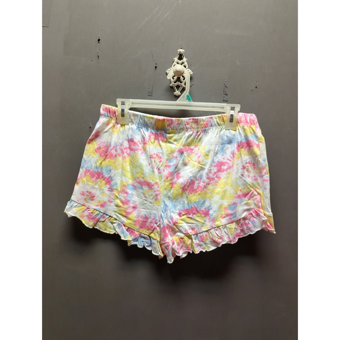 Derek heart cloudy tie dye Size large ruffled hem pajama bottoms