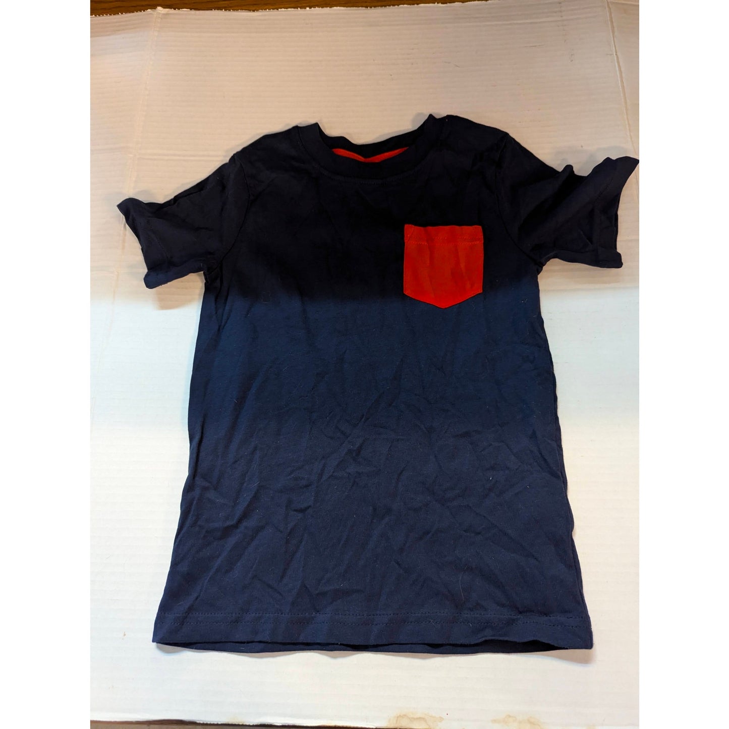 Joe Fresh Boys' Navy Blue Contrast Pocket Tee (Size 5)