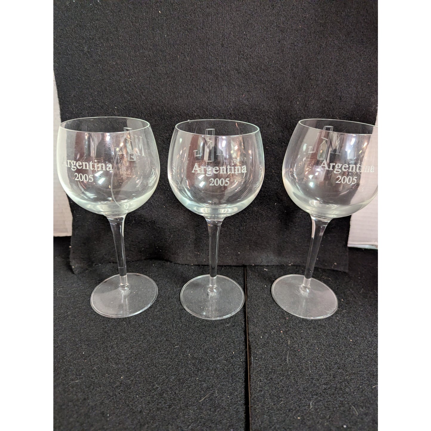 Childress Vineyards Etched Wine Glasses - Set of 3 Drinkware Barware Cocktail
