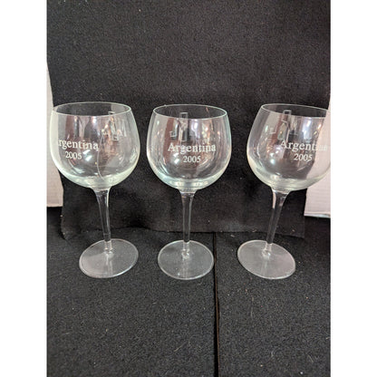 Childress Vineyards Etched Wine Glasses - Set of 3 Drinkware Barware Cocktail