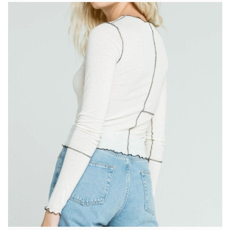 Urban Outfitters BDG Inside Out Top NEW TOP SHIRT Blouse black cream XS $148