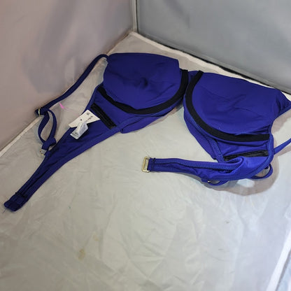 Badgley Mischka royal Blue Swimsuit Swim top size 10