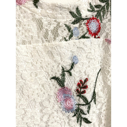 Blush by Us Angels Girls' Sleeveless Embroidered Lace Dress Size 14 in Ivory NWT