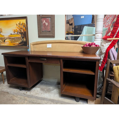 Secondhand Sandies: MCM 1960s solid wood Walnut Credenza Desk