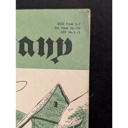 Vintage US Military "A Pocket Guide to Germany" Pamphlet Booklet