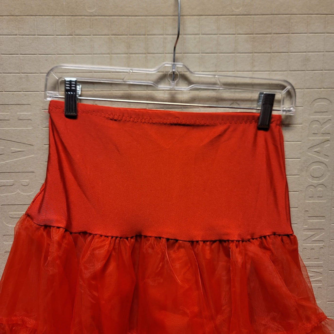Grace Karin Tutu Petticoat Tulle Slip Skirt Elastic Waist RED Size Medium Tiered