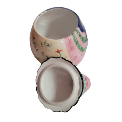 Fitz and Floyd Gypsy Chicks quirky Kitschy Goofy Eyed Hen Cookie Jar Multicolor