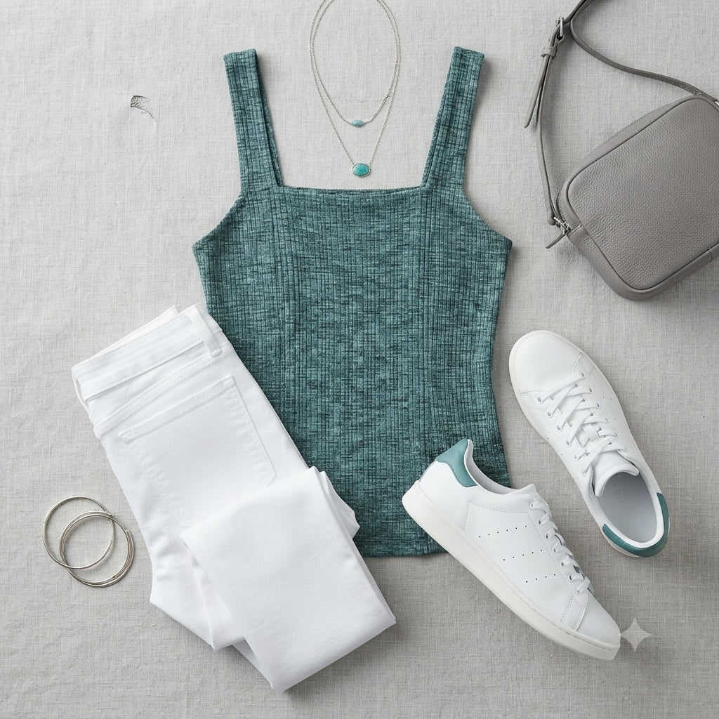 Bobeau gray Knit Tank Top Small NEW Ribbed Marled Sleeveless Layering Casual