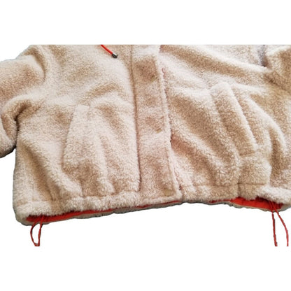 BP. Faux Fur Cropped Zip Front Bomber Jacket Sz XL/Extra Large in Beige NWT