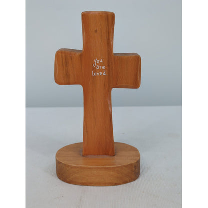 Natural Life Bohemia Hand Painted Standing Wooden Cross Folk Art Southwest Style