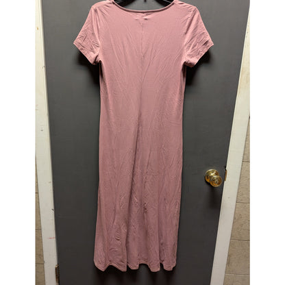 Love Fire Mauve Ribbed Button-Down Midi Dress Casual Airy Travel Summer