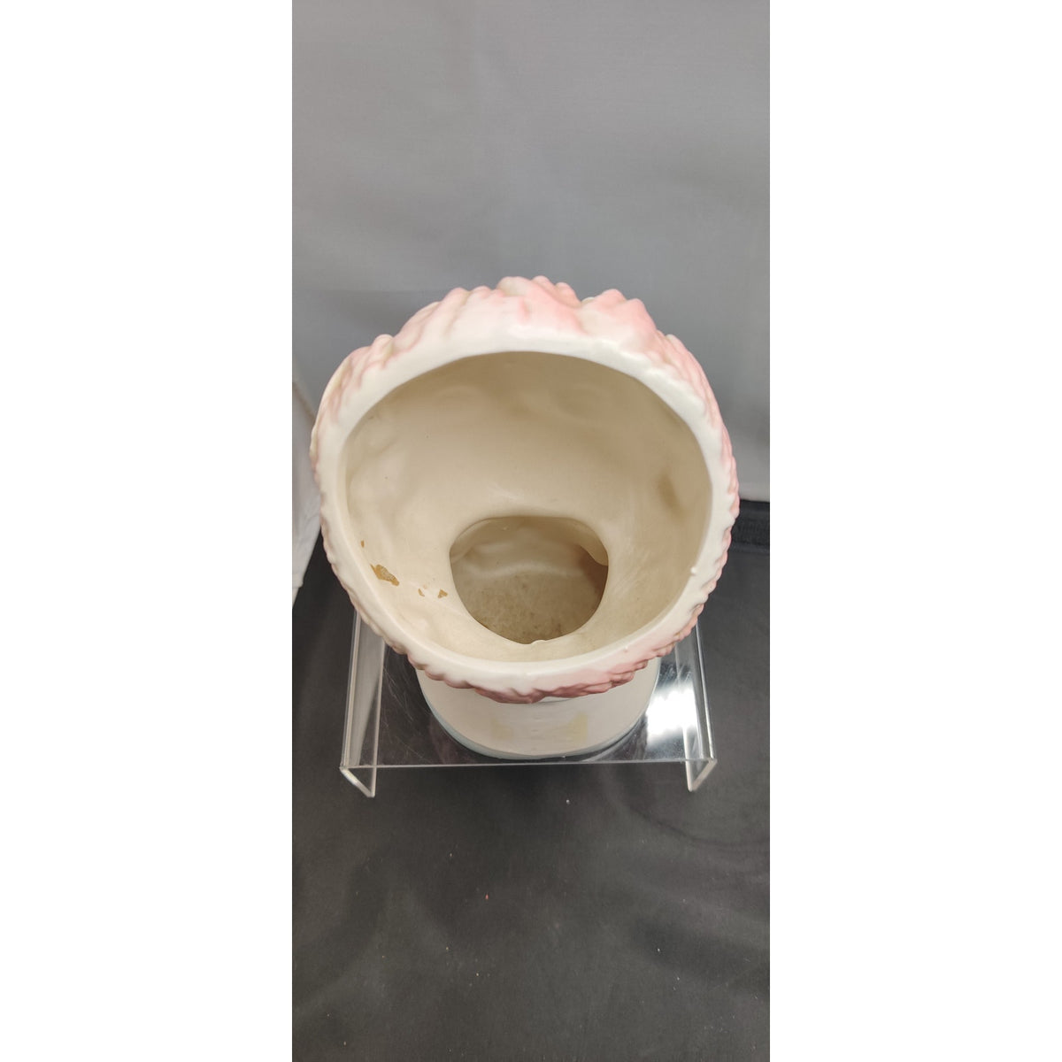 Retro MCM Kitsch Baby Doll Planter Pink Nursery Ceramic Decor Vase E4292 Rare