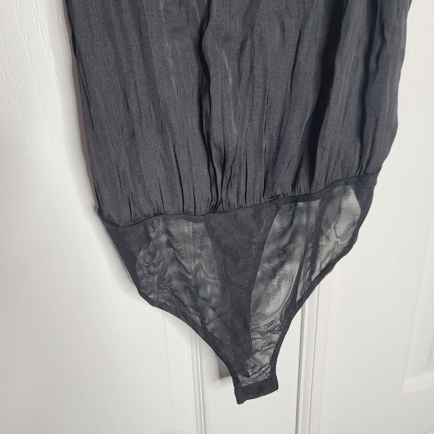 Socialite Bodysuit Black Size Small NEW thong lace trim intimates