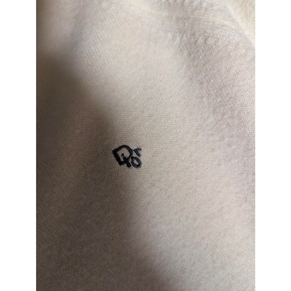 Vintage Christian Dior Cashmere Ivory Long Sleeve VNeck sweater Womens M/L