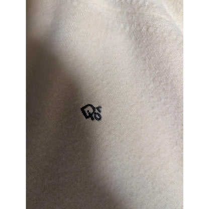 Vintage Christian Dior Cashmere Ivory Long Sleeve VNeck sweater Womens M/L