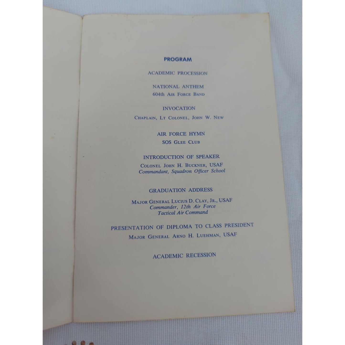 Squadron Officer School 66-A Graduation ExercisesMaxwell Air Fo April 15, 1966