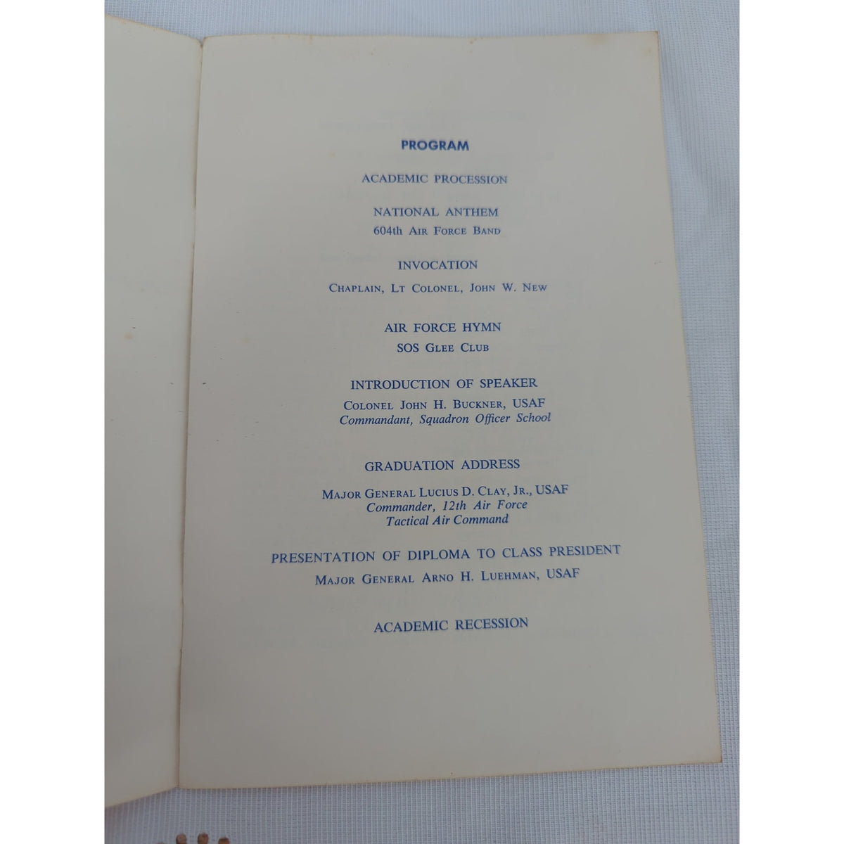 Squadron Officer School 66-A Graduation ExercisesMaxwell Air Fo April 15, 1966