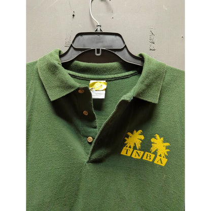 Vintage collared Green TNBA bowling shirt  XL  Cotton Heavyweight