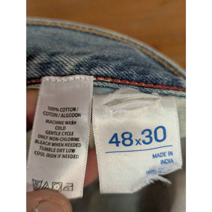 Old Navy Blue Denim Jeans Men Size 48x30 Big & Tall Loose