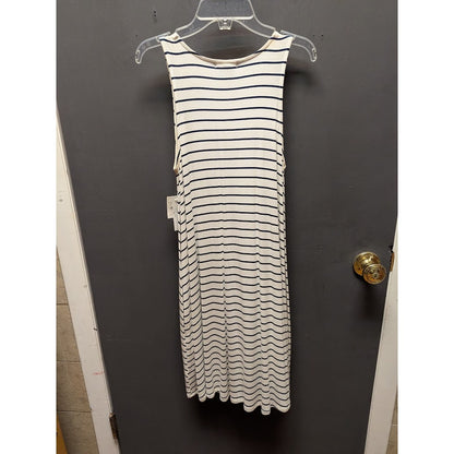 Abound Size XS Navy White Stripe Dress Sleeveless Casual NEW summer spring