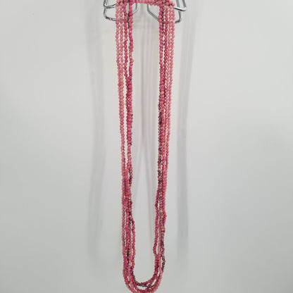 5 strands of round beads pink stones craft jewelry Making necklaces