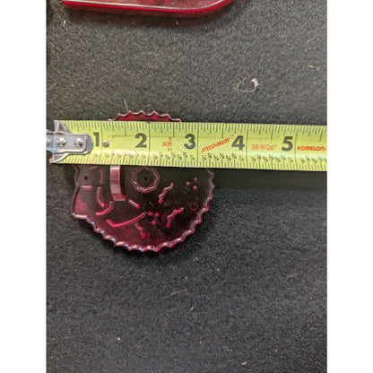 Vintage Red Plastic Christmas Cookie Cutters Lot of 6 Hallmark USA