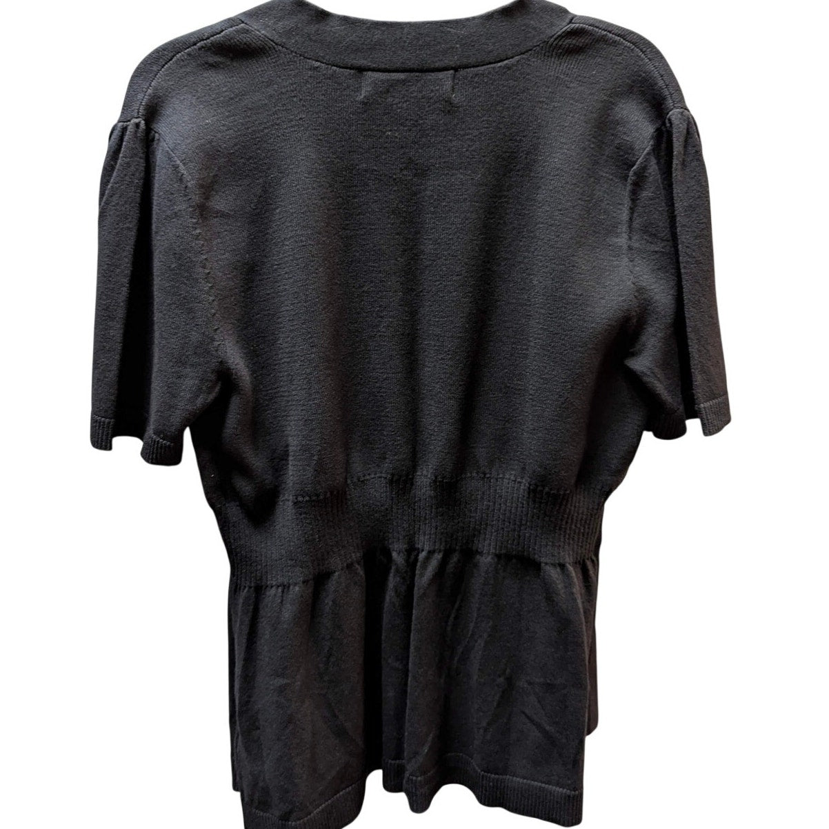 MICHAEL Michael Kors Black Short Sleeve Ribbed Empire Waist Cardigan Size Medium