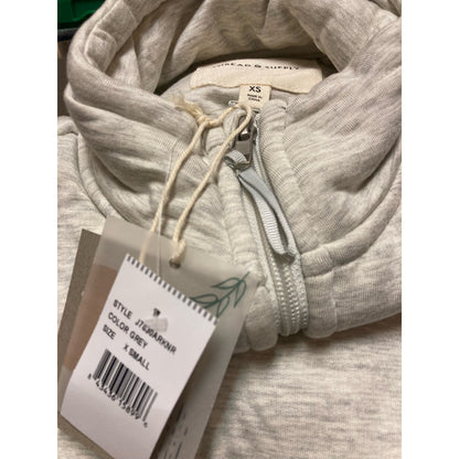 Thread & Supply Womens Echo Vest Extra Small/XS Grey/Gray Heather NEW Full Zip