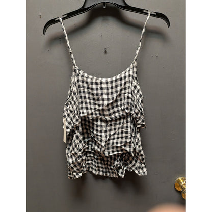 ABound Black White Striped Sleeveless Tank Top Size Medium New Casual Travel