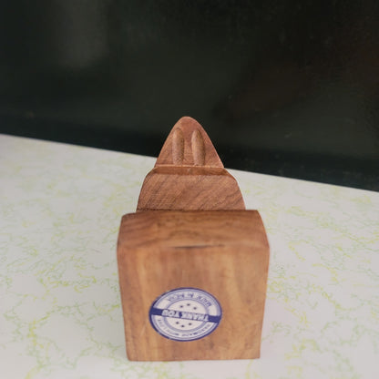 Nose Shaped Wooden Glasses Rest Holder Storage Funny Statue Face Wood Handmade