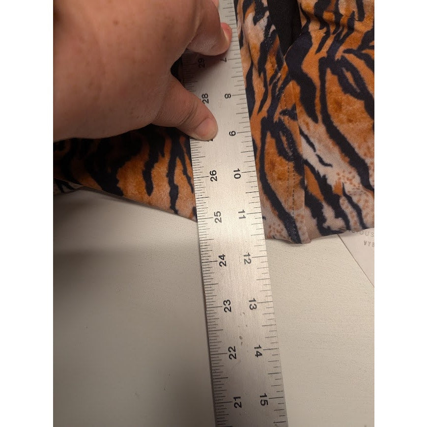 VYB Tiger Print Bandeau Cutout One-Piece Swimsuit Size Medium NEW adjustable