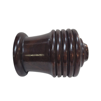 Hand turned black walnut vase heavy aged solid wood crackle varnish vessel