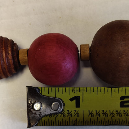 Vintage Chunky Earthy Tone Wooden Beaded Necklace