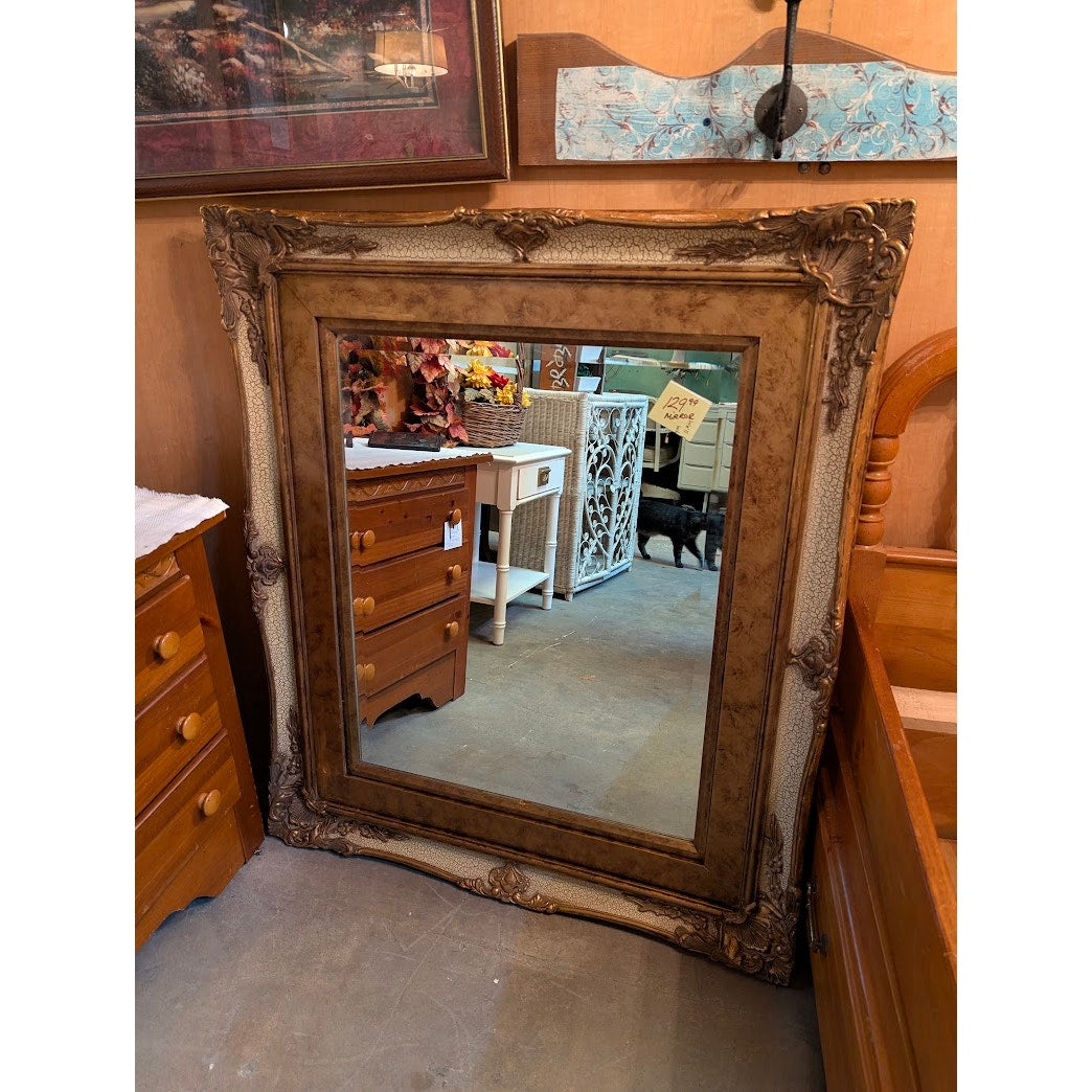 Secondhand Sandies: Large Ornate Mirror Gold Beveled 36x42