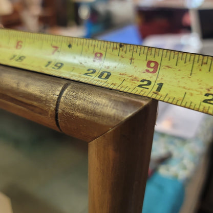 MCM Watercolor Matted Floral Still life under Glass Gold Bamboo 60's Frame