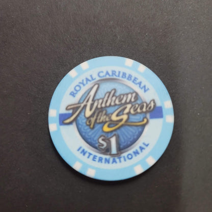 Casino Chip Royal Caribbean Anthem of the Seas $1. gaming Cruising