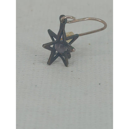 Vintage Y2K Celestial Star Fishhook Earrings Indie Sleaze Grunge Gothic Jewelry