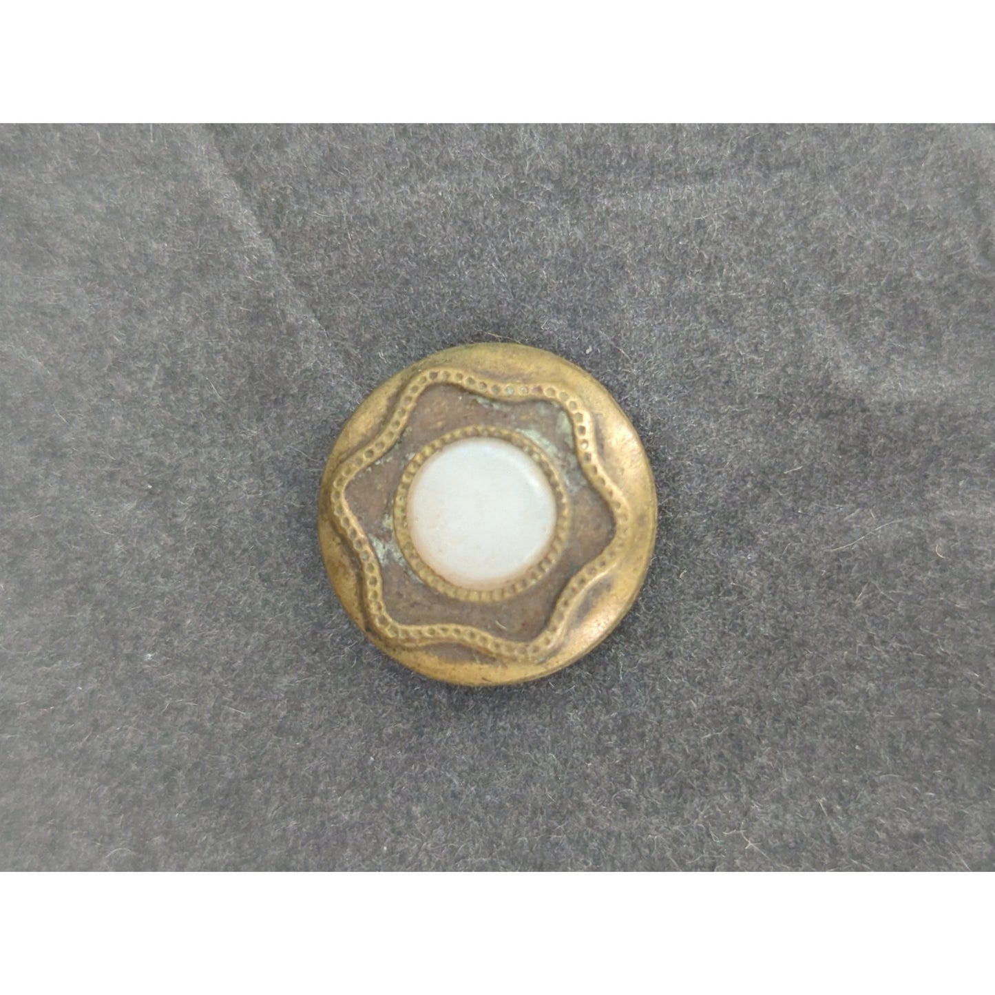 LOT U of 10 Antique Vintage Victorian Brass Mixed Materials Buttons ESTATE FIND