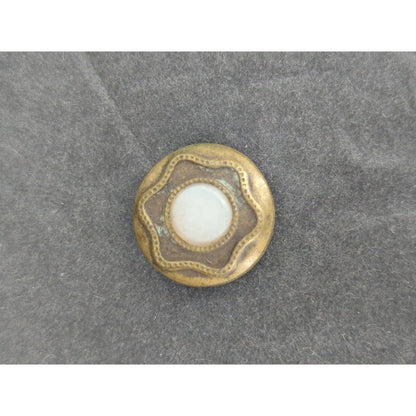 LOT U of 10 Antique Vintage Victorian Brass Mixed Materials Buttons ESTATE FIND