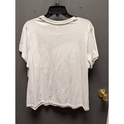 BP. size 1X white simple short sleeve Tee T-shirt Cotton Pocket front