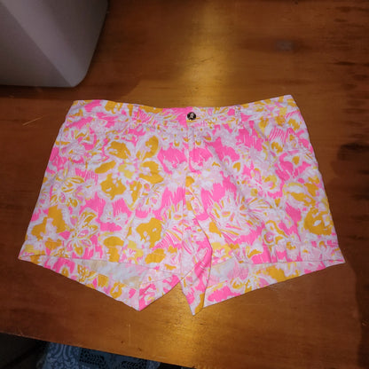 Lilly Pulitzer Callahan Shorts Size 16 Kir Royal Pink Ooh La La Print