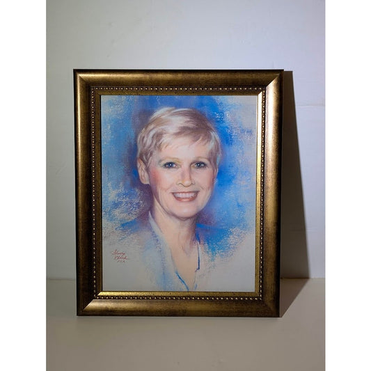 Vintage Sherry Clark PSA Original Pastel Portrait | Framed 10" x 12"