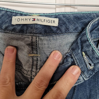 Tommy Hilfiger Jeans vintage 36" x 31" Bootcut Denim Blue Flap Pockets