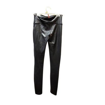 Spanx Black Faux leather  Leggings Size Medium NEW Shaping High Waist Contour