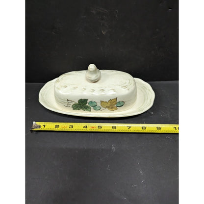 RETIRED Vineyard by Metlox Poppytrail Vernon 1/4 Lb Covered Butter Dish  8 7/8"